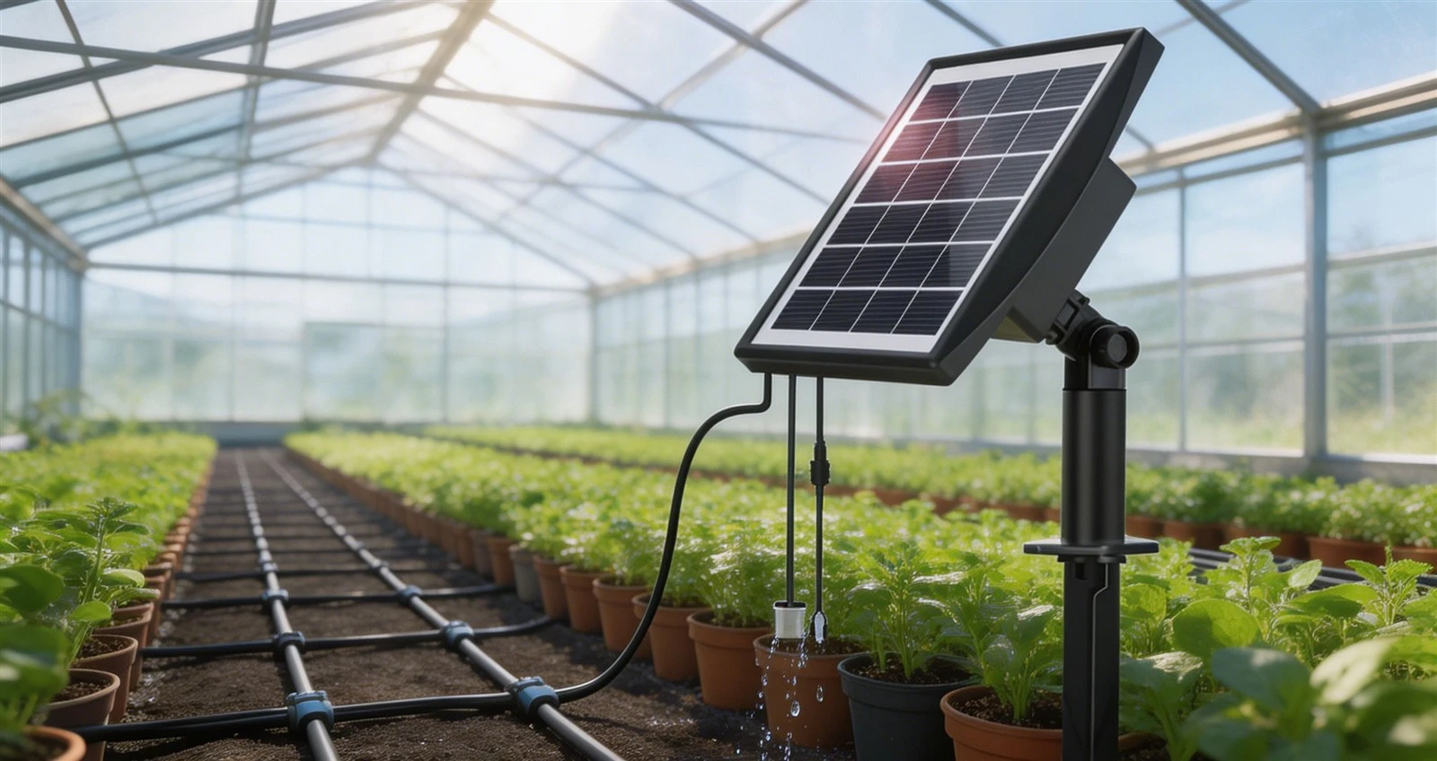 OEM solar powered watering system for greenhouse distribution OEM solar powered watering system for greenhouse distribution
